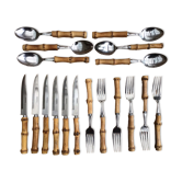 Cutlery housewife "bamboo handle" 18 pieces
