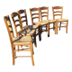 6 straw chairs