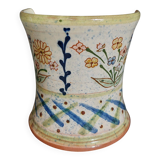 Ceramic tea light holder with signature to identify, 20th century