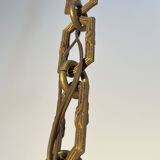 Important six-light chandelier in chiselled gilded bronze, Empire, 19th century