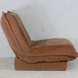 Chauffeuse velours "caramel", France, circa 1970.