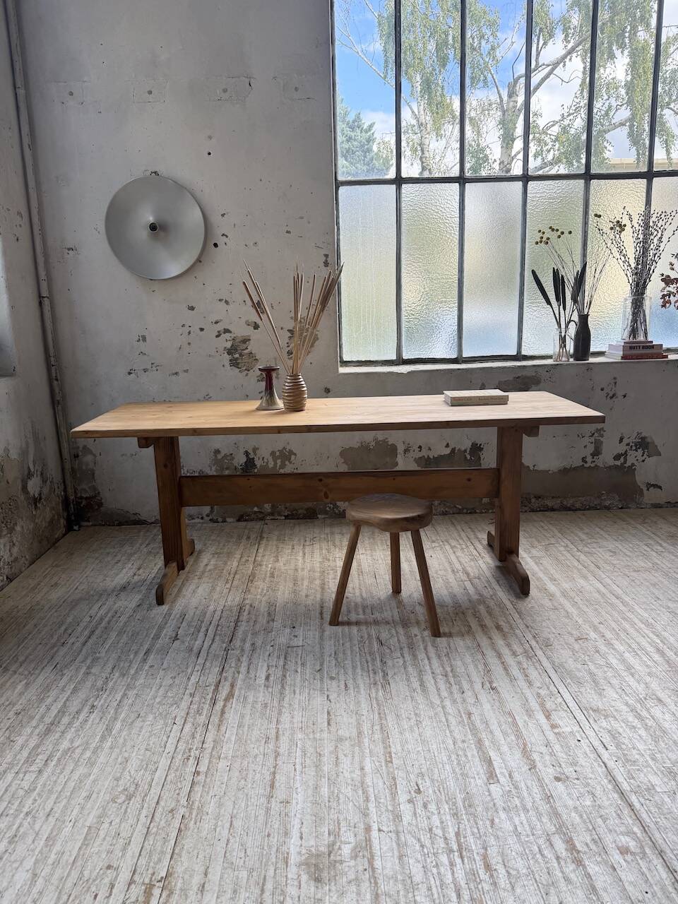 Perriand mountain furniture pine dining table
