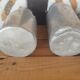 Set of 4 old metal milk canister jars