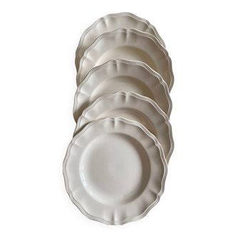 Off-white dinner plates from Sarreguemines