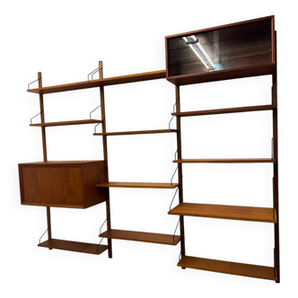 Vintage Scandinavian Teak Wall Unit by Poul Cadovius for Royal System, Cope