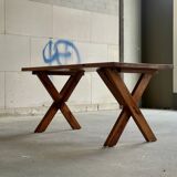 4 chaises et table X-leg Ate van Apeldoorn, années 1970