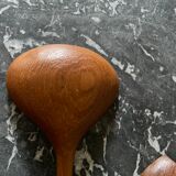 Vintage teak salad cutlery