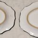 Pair of oval dishes in hand-painted faience with an Italian majolica spirit.