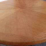 Large oak table by Guillerme & Chambron