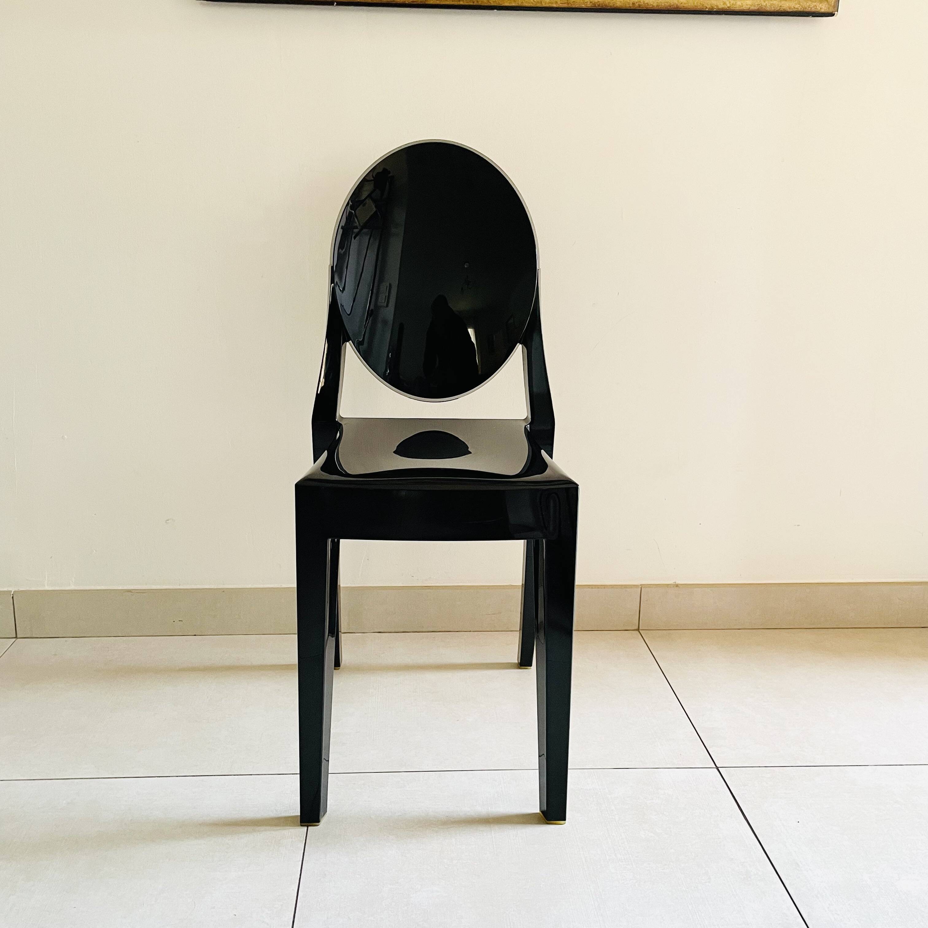 Victoria Ghost Chair by Philippe Starck by Kartell - Black - Iconiq Design