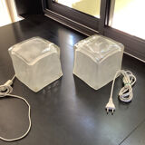 Pair of Ikea ice cube lamps