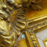 Golden mirror 67x57cm