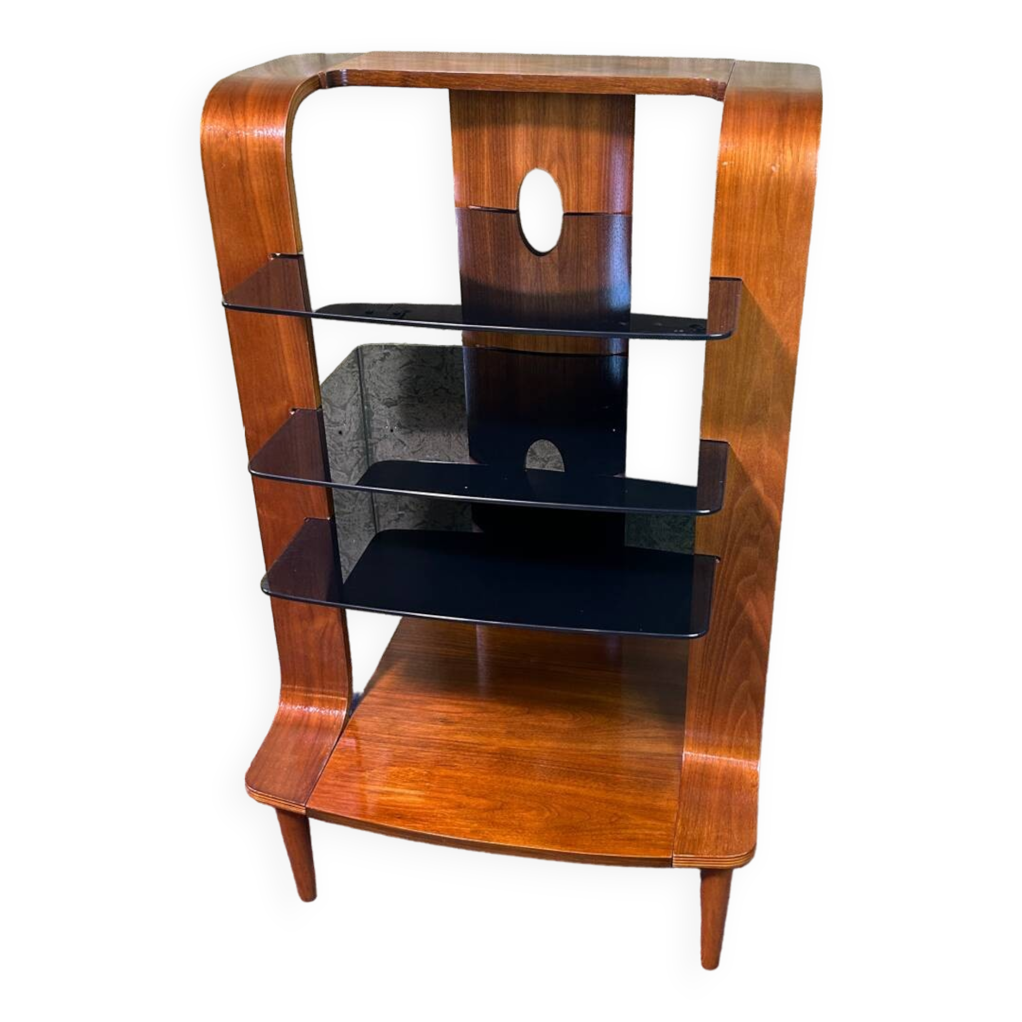 Mid century retro vintage teak stand shelf 1970