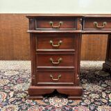 English Chesterfield Desk with Green Leather
