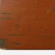 French rustic low church stool in terracotta painted wood, ca. 1900