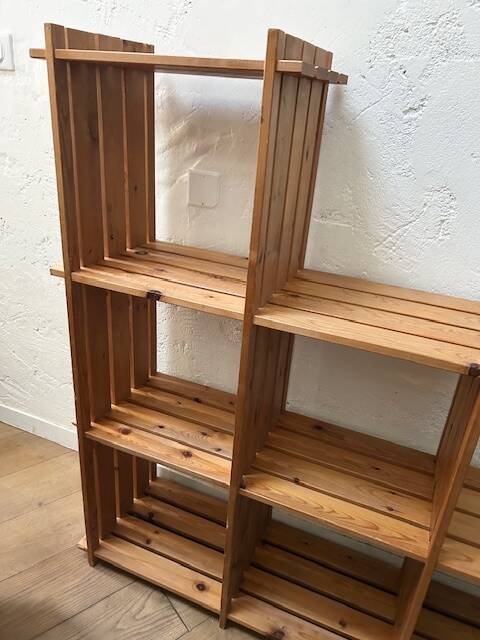 80' pine staircase bookcase shelf