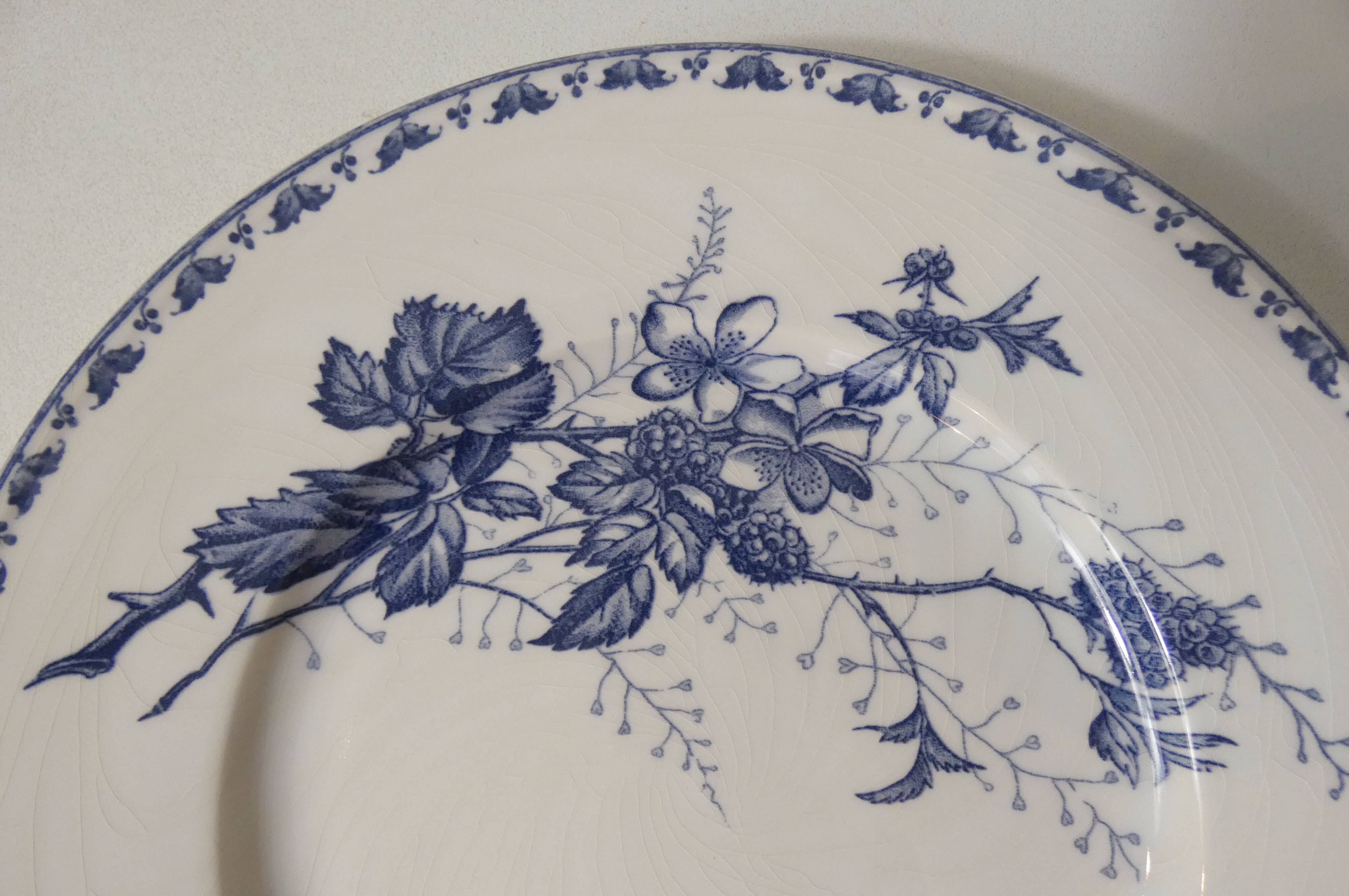 Terre de fer 6 Sarreguemines butterfly dessert plates