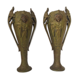 Pairs of Art Nouveau vases
