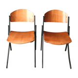 Set of 2 vintage Souvignet chairs made in France