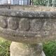 Round planter on reconstituted cement base " Grandon Freres " XX century