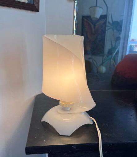 Small bedside lamp ribbon 60s 70s