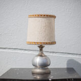 Table lamp, table lamp, bedside lamp, tin and metal lamp, lampshade lamp, 60's