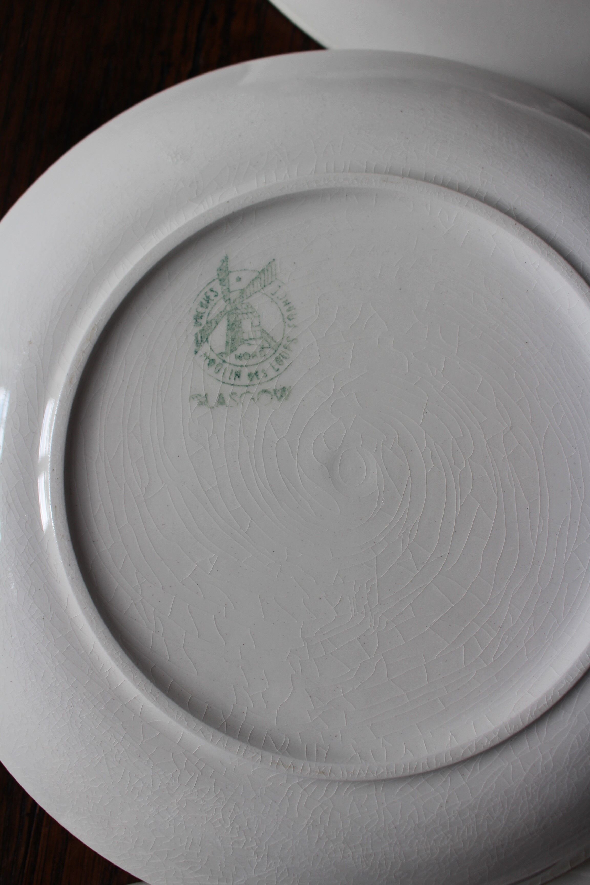 Lot 6 small vintage Scottish plates green yellow