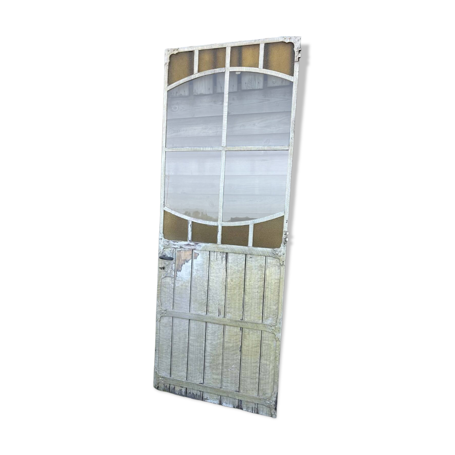 Old Art Nouveau workshop door – Steel & Wood – 1900