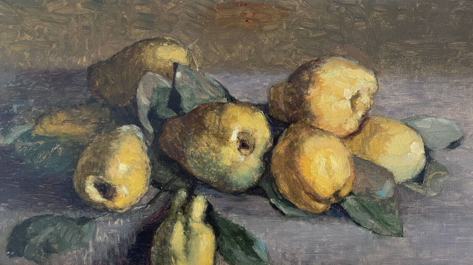 HSP painting "Clos Fleuri - Pears" signed P. Toutain (?) + frame