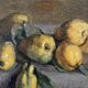 HSP painting "Clos Fleuri - Pears" signed P. Toutain (?) + frame