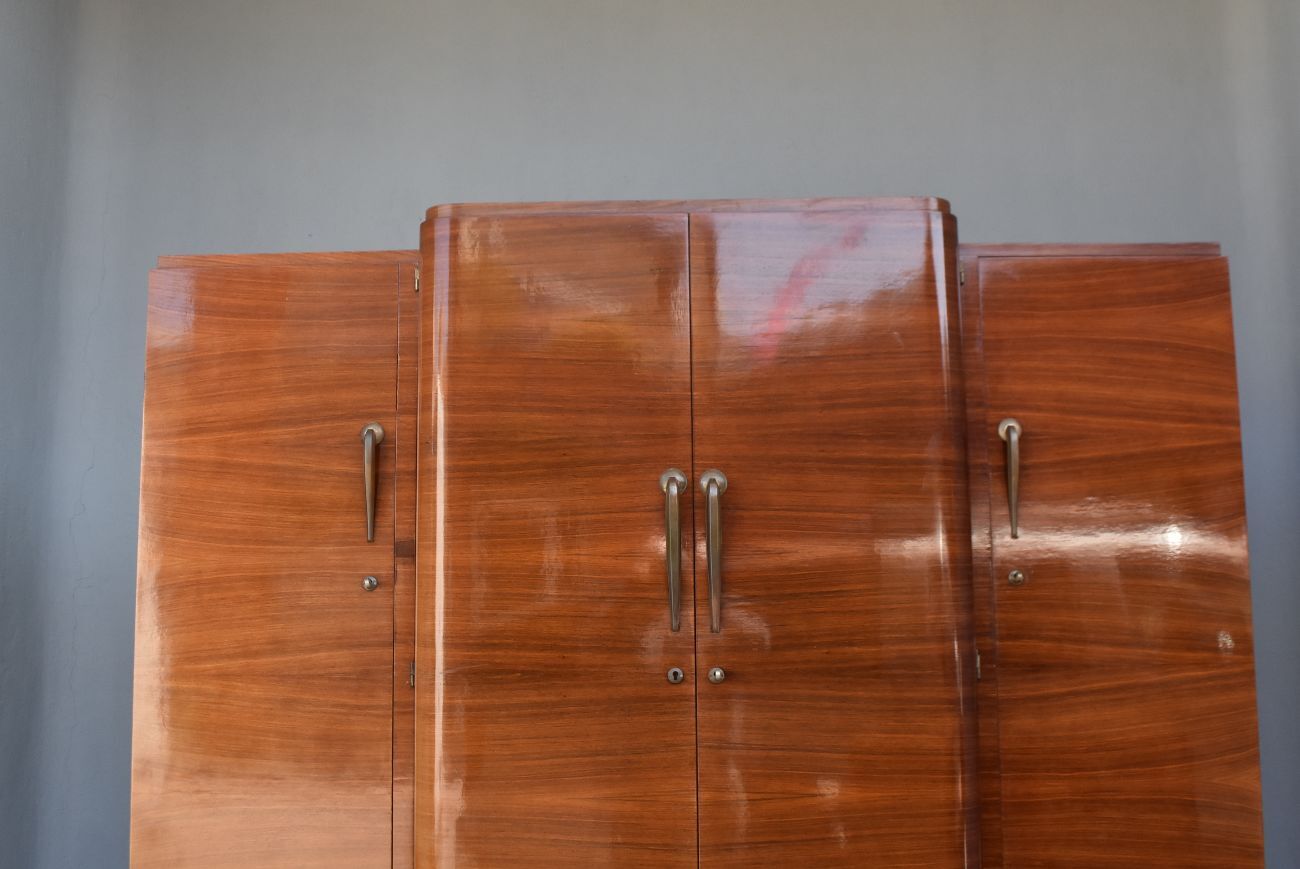 Armoire à glaces 1930 art déco palissandre et érable Selency