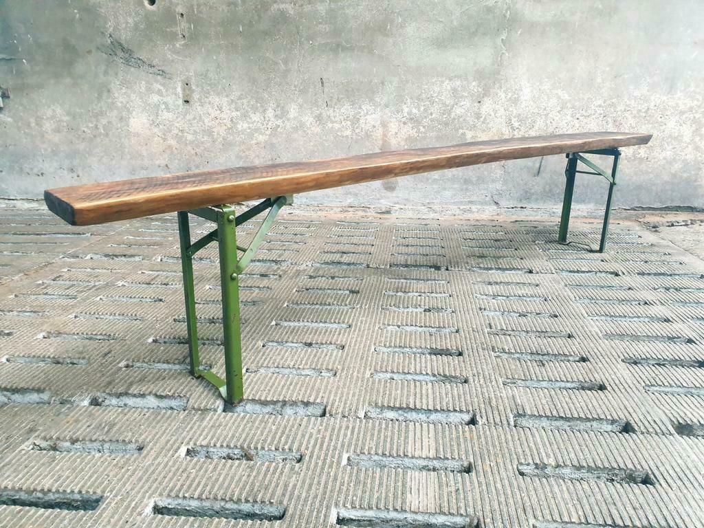 Oak garden bench foldable 220 cm