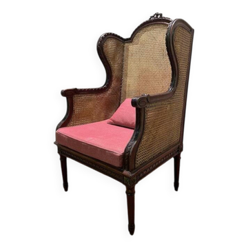 Bergère - Louis XVI style armchair in cane