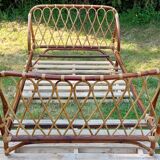 Rattan basket bed