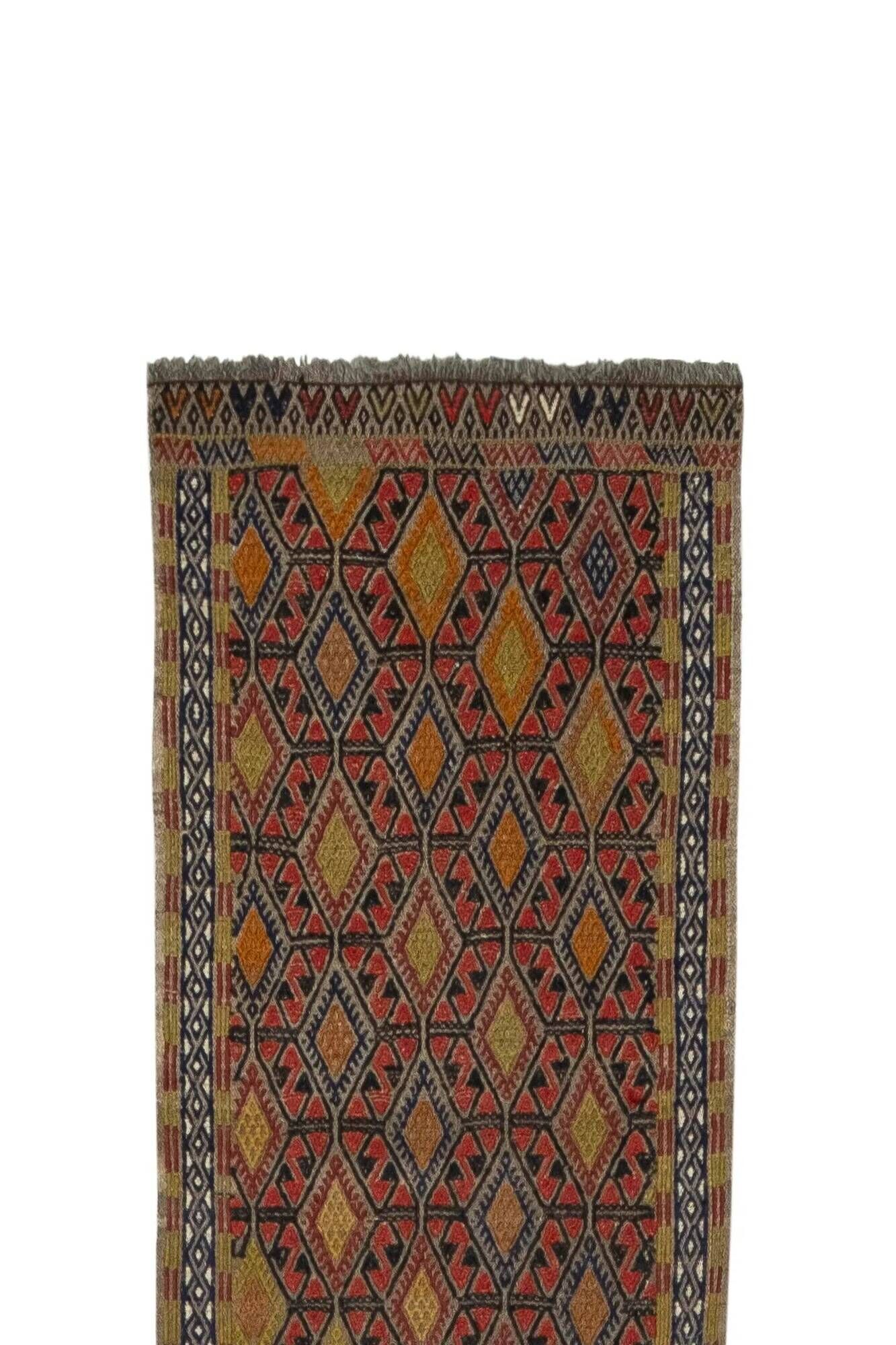 Vintage Turkish hallway rug 54x396 cm