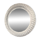White rattan mirror, 1970s, France, decorative item for entryway or bedroom, large mirror