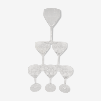 Set of 6 wine glasses