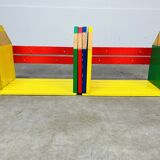 Pair of modular wall pencil shelves by Pierre Sala for children
