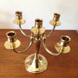Antique bronze candlestick gilt brass 5 candles