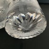 Série de 5 verres à whisky en cristal ciselé