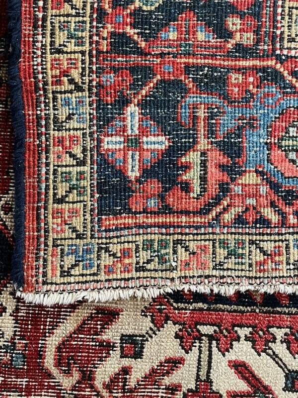 Ancient Heriz Carpet – Cobalt Blue & Indigo – 330 x 218 cm