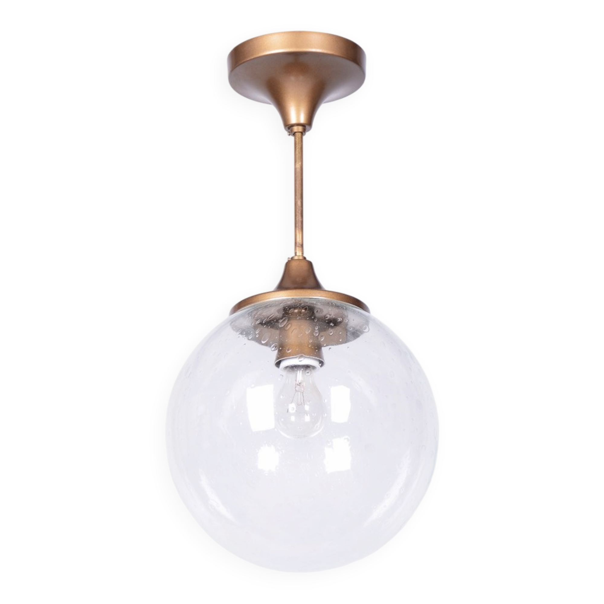 Mid-Century Chandelier in Brass and Glass, Czech, 1960s