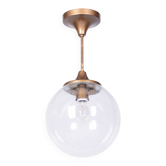 Chandelier du milieu du siècle en laiton et en verre, tchèque, années 1960