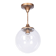 Mid-Century Chandelier in Brass and Glass, Czech, 1960s