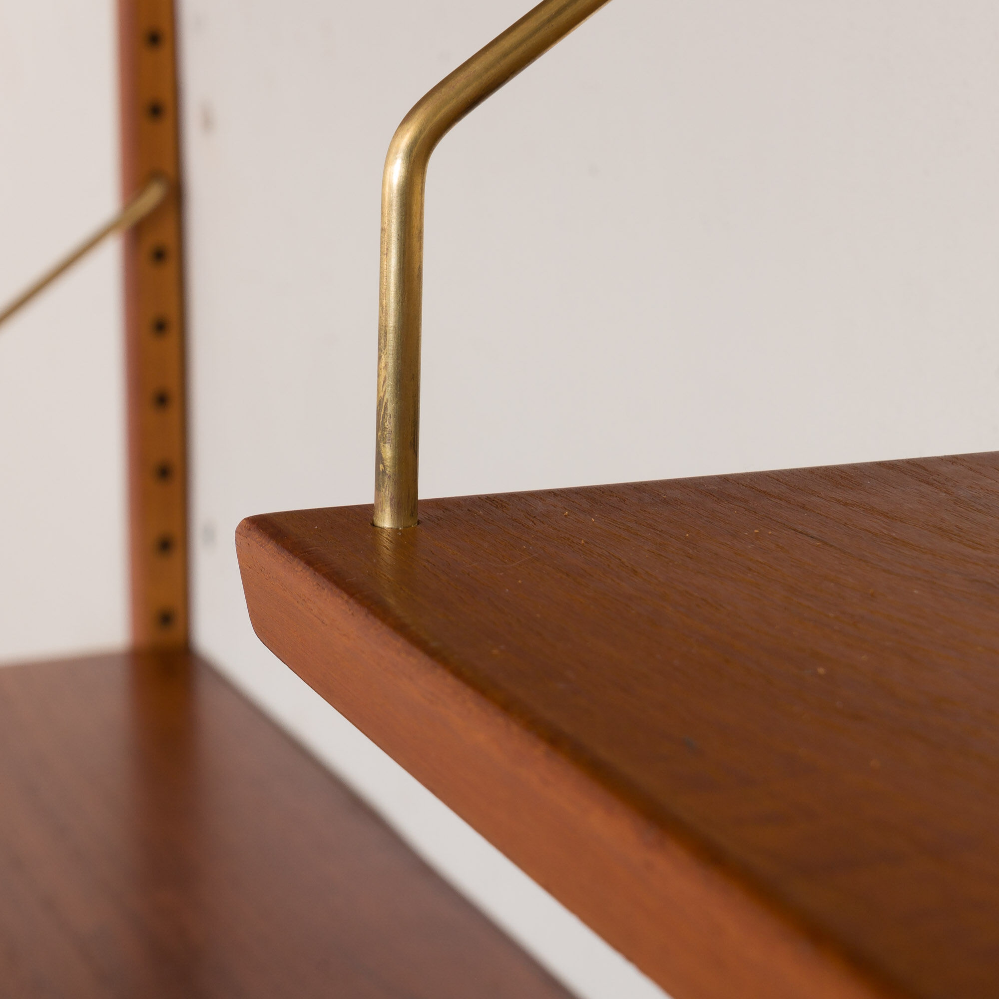 Teak wall unit by Hansen Guldborg with a desk and a cabinet, Denmark, 60s