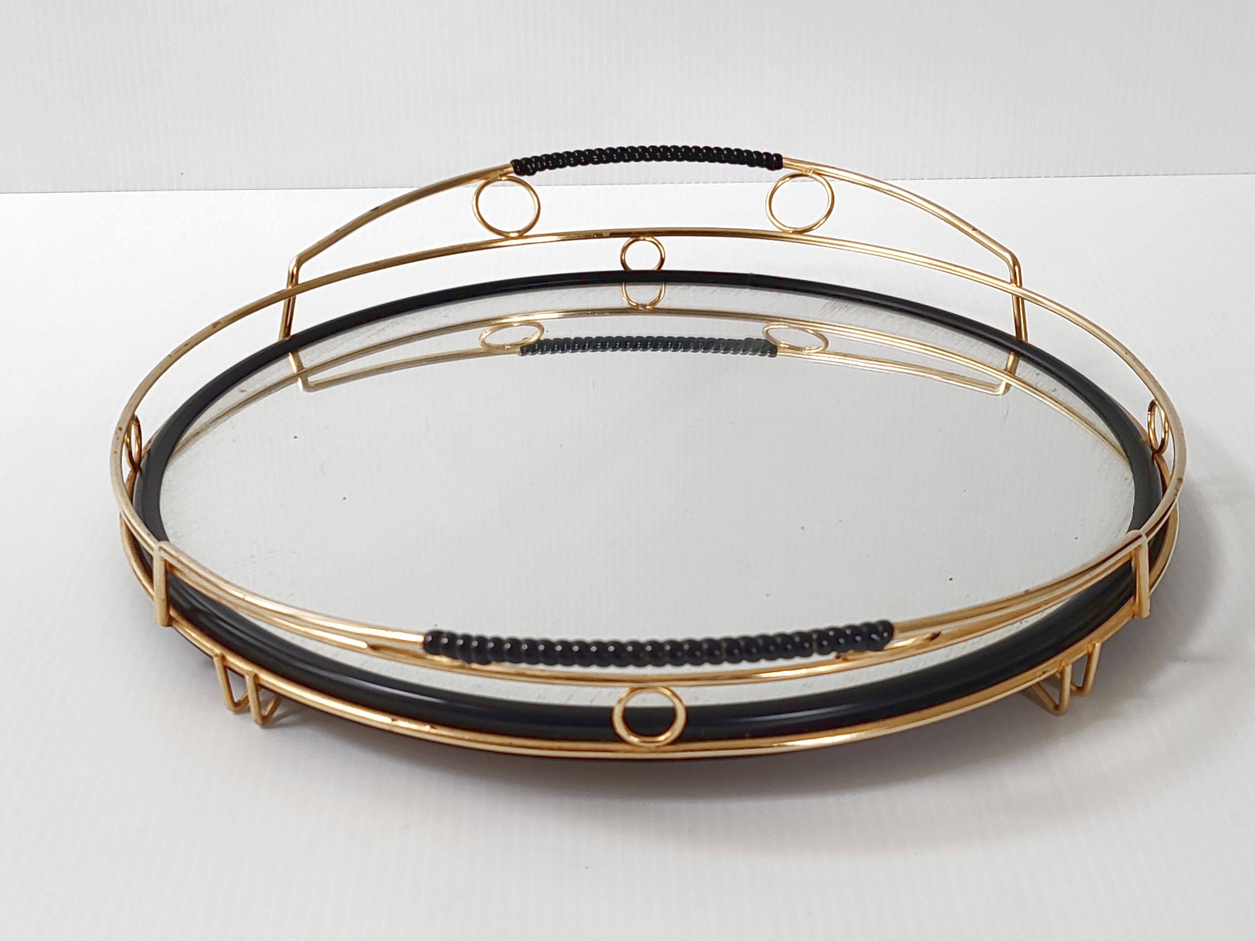 Vintage mirror tray 1950