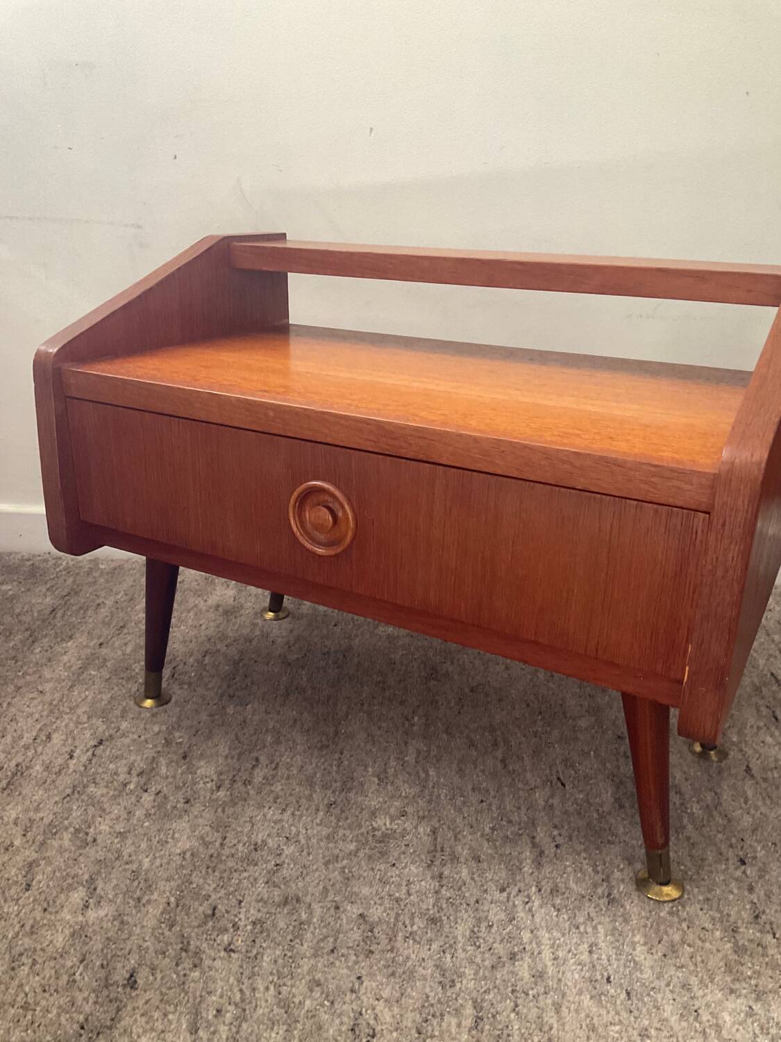 Pair of Scandinavian teak bedside tables from the 60s-70s
