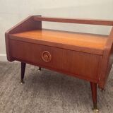 Pair of Scandinavian teak bedside tables from the 60s-70s