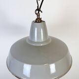 Industrial Grey Enamel Factory Pendant Lamp from Thorlux, 1960s