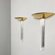 Pair of sconces, brass, acrylic glass, Italy, 1980s